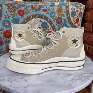 Converse Check 70 utility hi shoes sneakers womens size 8 grey and white